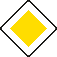 Verkeersbord B1 voorrangsweg