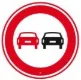 Verkeersbord F1: verbod in te halen