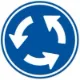 Verkeersbord D1: rotonde, verplichte rijrichting