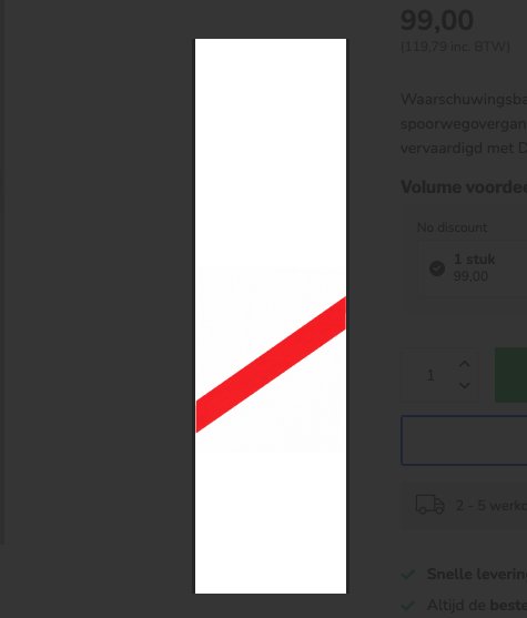 Naderbijkomingsaanduiding 1 streep - 80 meter voor overgang