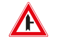 Bord B4 Voorrangskruispunt zijweg rechts