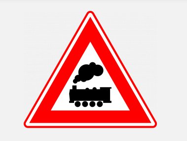 Verkeersbord J11 - overweg zonder spoorbomen