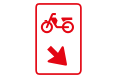 Bord D103 Bromfietsers passeren rechts