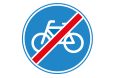 Einde fietspad