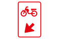 Bord D104 Bromfietsers passeren links